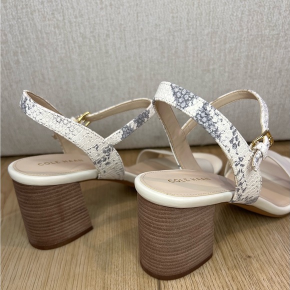 Cole Haan ♡ Josie Block Heel Sandal in Ivory Roccia - Picture 7 of 8
